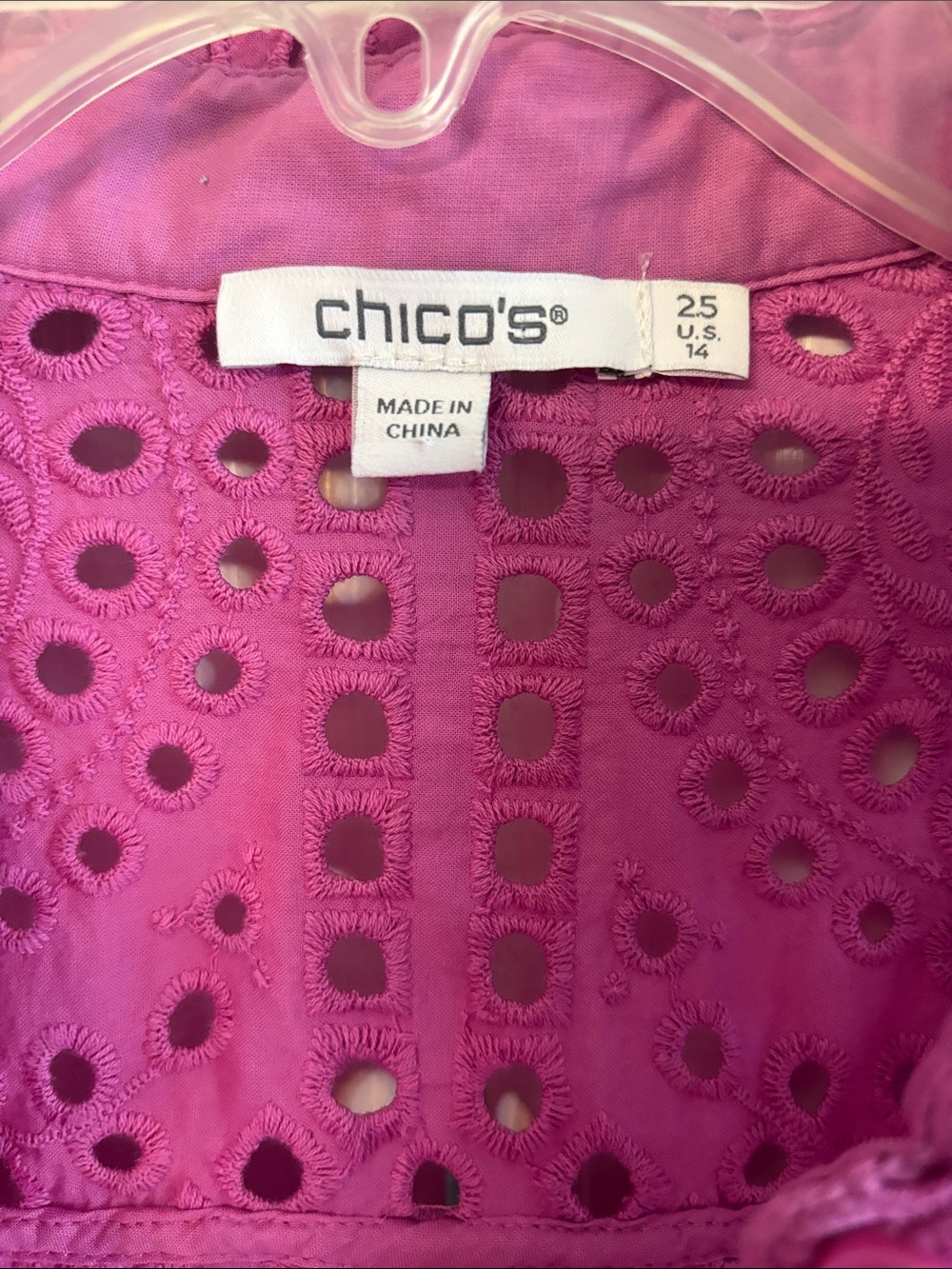 Chico's Eyelet Button-Front - Picture 2 of 9